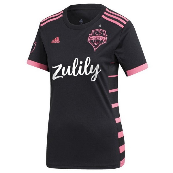 Camiseta Seattle Sounders 2ª Mujer 2019 2020 Negro